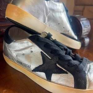Golden Goose Metallic Leather Sneakers Size 35/US 5